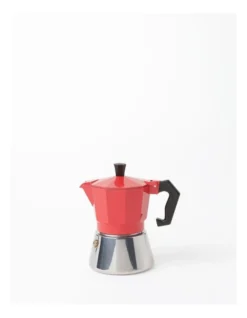 Induction Stainless Base Espresso 3 Cup Red