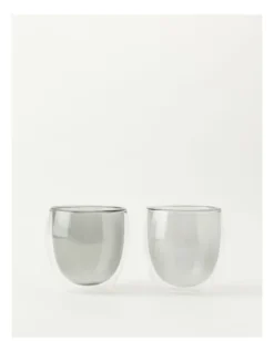 250ML Set Of 2 Double Wall Glass Grey 8 250ML Set Of 2 Double Wall Glass Grey -Furniture Series Store 866150380 3 1 720x928
