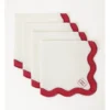 Heritage Florence Scalloped Edge Napkins Set Of 4 In Red And White 2 Heritage Florence Scalloped Edge Napkins Set Of 4 In Red And White -Furniture Series Store 866999350 1 720x928