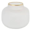 Byron Vase 18.5x15.5cm White/Gold -Furniture Series Store 868560580 1 720x928