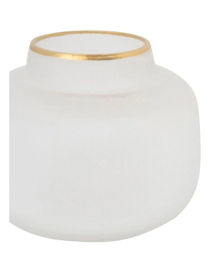 Byron Vase 18.5x15.5cm White/Gold 4 Byron Vase 18.5x15.5cm White/Gold - Image 2