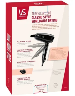 Traveller 2000 VSD875A Hair Dryer In Black -Furniture Series Store 870078970 7 720x928