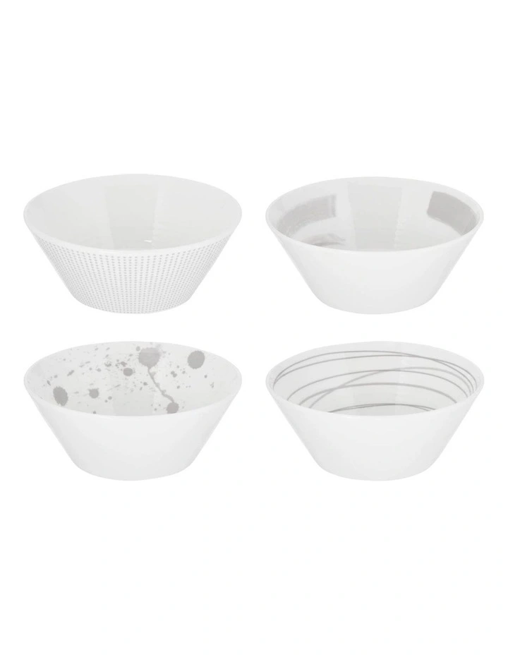 Royal Doulton Pacific 16cm Assorted Set Of 4 Bowls Stone 3 Royal Doulton Pacific 16cm Assorted Set Of 4 Bowls Stone