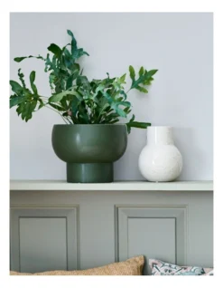 Pedestal Planter 22cmx18cm Matte Green -Furniture Series Store 881075170 2 720x928