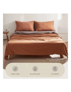 Cotton Double Sheet Set In Orange/Brown 13 Cotton Double Sheet Set In Orange/Brown -Furniture Series Store 884106820 5 720x928