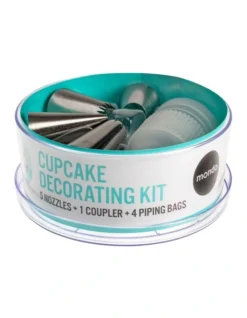 MONDO Cupcake Decorating 10 Piece Set Silver