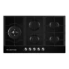5 Burner Gas On Black Krystal Glass Cooktop With Wok Burner 90cm GCTK9012 -Furniture Series Store 888099220 1 720x928