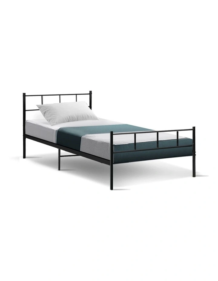 Sol Metal Bed Frame Single Size Black 3 Sol Metal Bed Frame Single Size Black
