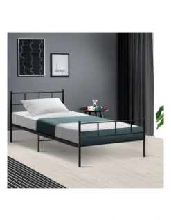Sol Metal Bed Frame Single Size Black 11 Sol Metal Bed Frame Single Size Black -Furniture Series Store 888188950 3 720x928
