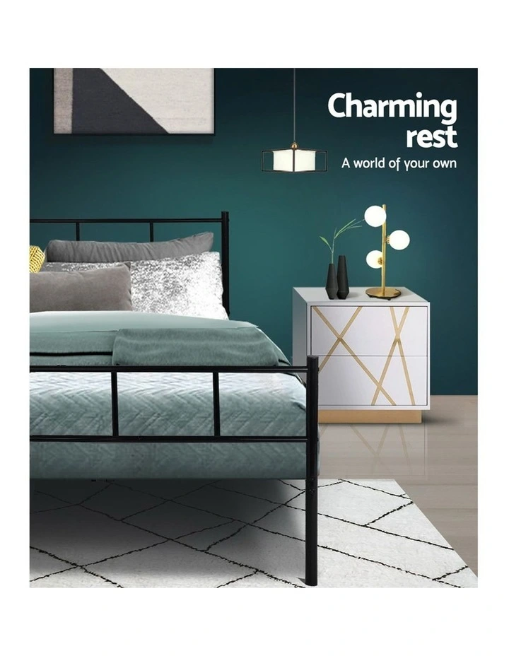 Sol Metal Bed Frame Single Size Black 9 Sol Metal Bed Frame Single Size Black - Image 7