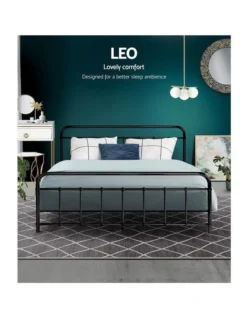 Leo Metal Bed Frame Queen Size Black -Furniture Series Store 888189130 4 720x928