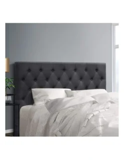 Cappi Fabric Bed Head Queen Size Charcoal 11 Cappi Fabric Bed Head Queen Size Charcoal -Furniture Series Store 888618700 3 720x928