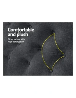 Cappi Fabric Bed Head Queen Size Charcoal 13 Cappi Fabric Bed Head Queen Size Charcoal -Furniture Series Store 888618700 5 720x928