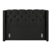 Luxor Tufted & Wing Headboard 120 Obsidian