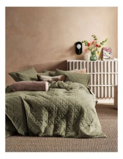 Linen House Heath Quilt Cover Set In Eucalyptus