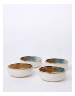 Esperance Poured Speckle Tapas Bowl Set Of 4 In Multi