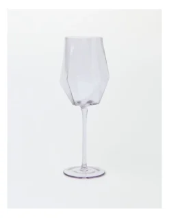 Geo Red Wine Glass Set Of 4 In Purple Heather