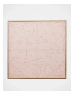 Abstract Wall Art 92.6x92.6x4.3cm In Pink