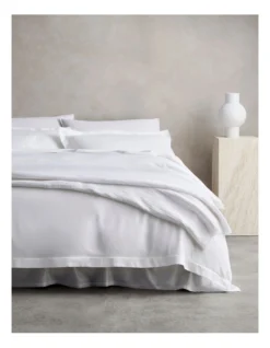 Tencel Lyocell Fibre & Cotton Quilt Cover Set In White