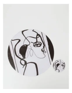 Leather Look Coaster Faces In Black And White Round 7 Leather Look Coaster Faces In Black And White Round -Furniture Series Store 898060780 3 720x928