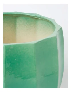 Wasabi Ceramic Planter 31x31x27.5cm In Green -Furniture Series Store 898192720 3 720x928