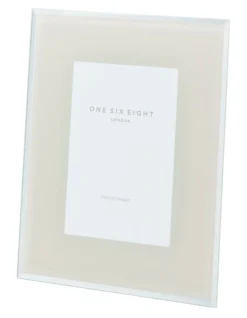 Glass Photo Frame 6x4 Off White
