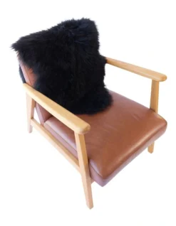Long Wool Sheepskin Throw Rug In Black -Furniture Series Store 906848020 3 720x928
