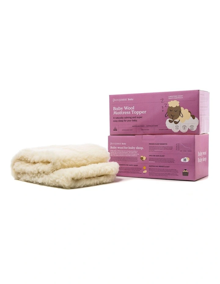 Baby Wool Mattress Topper Cot White 4 Baby Wool Mattress Topper Cot White - Image 2