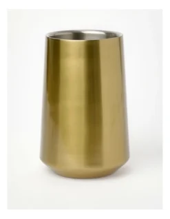 Heritage Gatsby Polished Wine Cooler In Gold