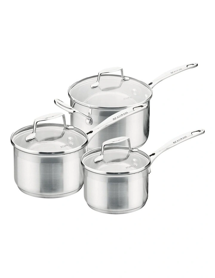 Scanpan Impact 3 Piece Saucepan Set 3 Scanpan Impact 3 Piece Saucepan Set