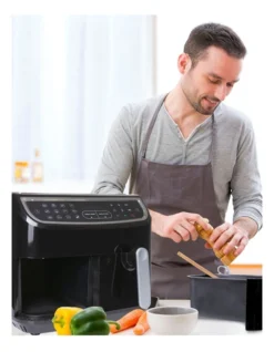 2-Basket 12-in-1 Digital Air Fryer In Black -Furniture Series Store 908411050 4 1 720x928