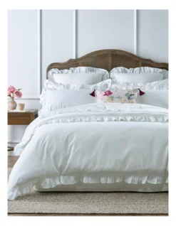 Heritage Everley Quilt Cover Set In White