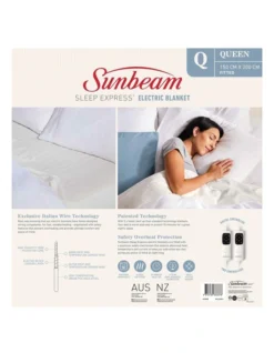 Sleep Express Electric Blanket Queen White BLE4351 -Furniture Series Store 911615680 7 720x928