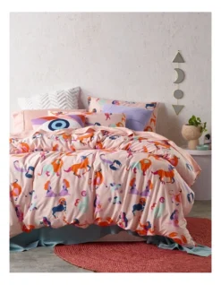 It's In The Stars Quilt Cover Set In Pink