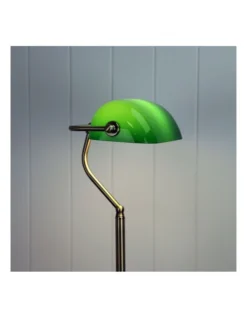 Banker's Floor Lamp Antique Brass/Green -Furniture Series Store 913573900 3 720x928