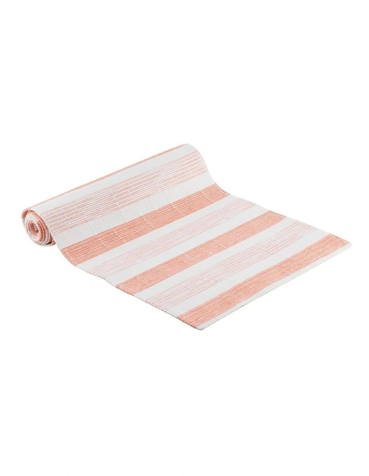 Eco Sorrento Recycled Cotton Table Runner In Orange 3 Eco Sorrento Recycled Cotton Table Runner In Orange