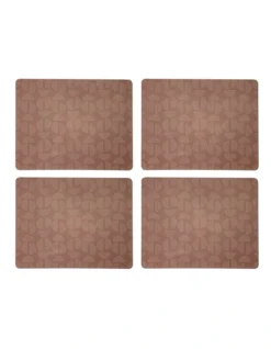 Splice Hardback Placemat Set Of 4 In Ginger