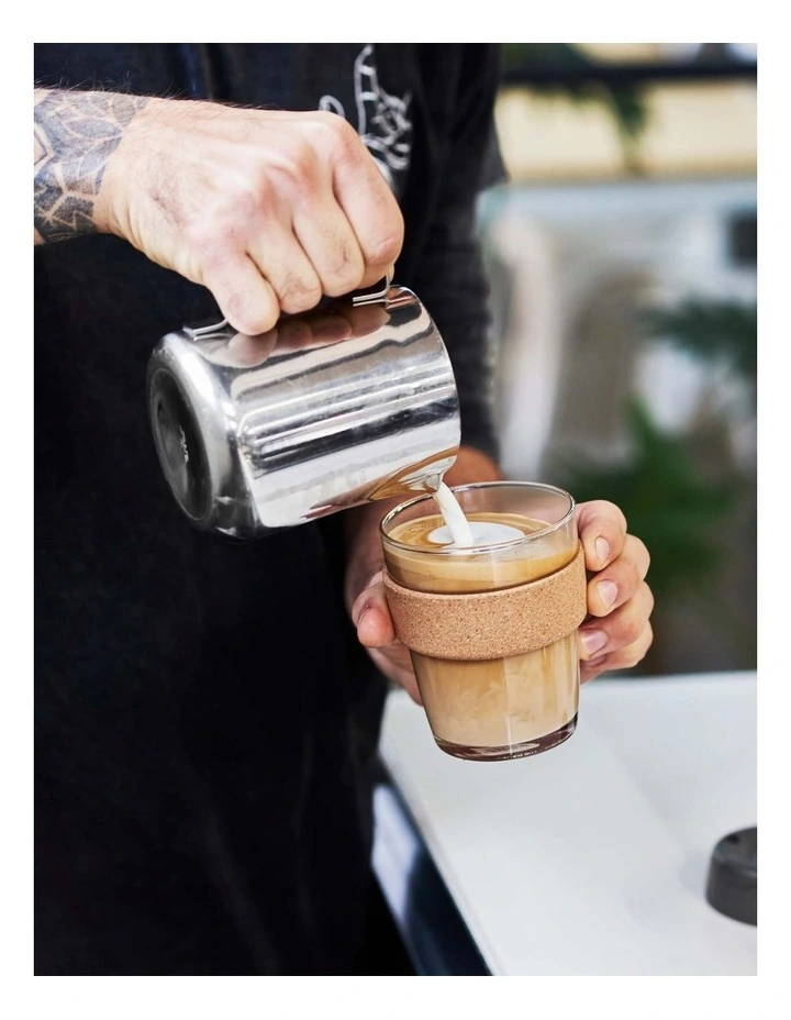 Brew Cork, Reusable Glass Cup, Filter, M 12oz / 340ml 4 Brew Cork, Reusable Glass Cup, Filter, M 12oz / 340ml - Image 2