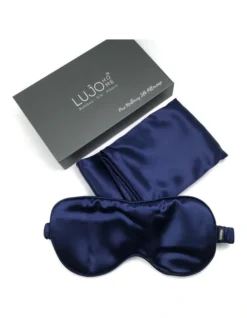 Silk Eye Mask And Pillowcase Navy