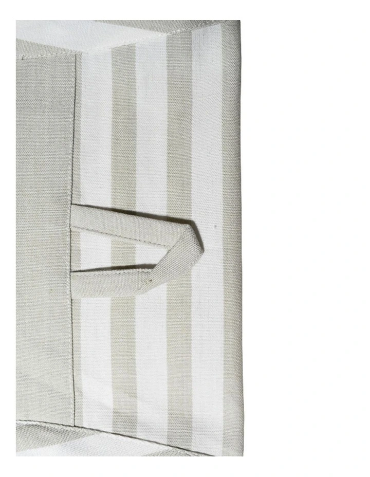 Grain House Stripe Apron In Burgundy And Warm Grey 4 Grain House Stripe Apron In Burgundy And Warm Grey - Image 2