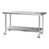 Commercial Stainless Steel Kitchen Bench Prep Table W/ Wheels 1829x76mm Silver -Furniture Series Store 925307920 1 720x928