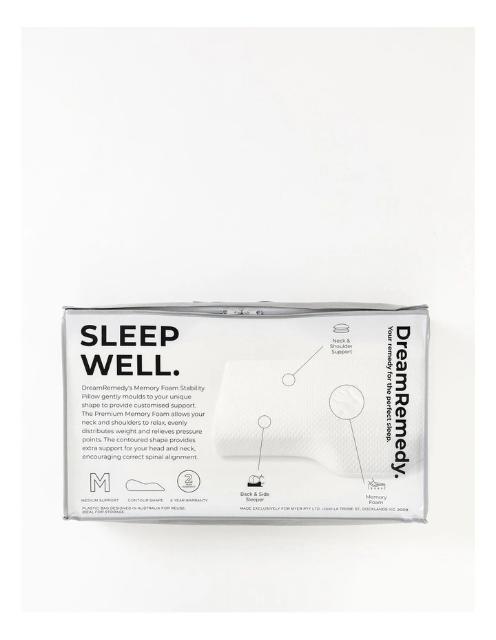 Memory Foam Contour Pillow In White 5 Memory Foam Contour Pillow In White - Image 3