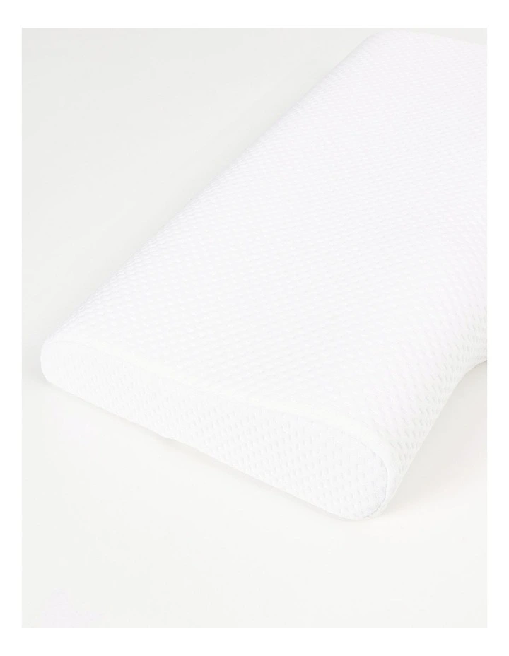Memory Foam Contour Pillow In White 8 Memory Foam Contour Pillow In White - Image 6
