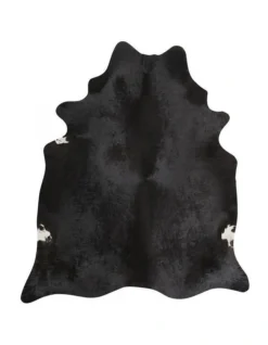 Exquisite Natural Cow Hide Black Rug