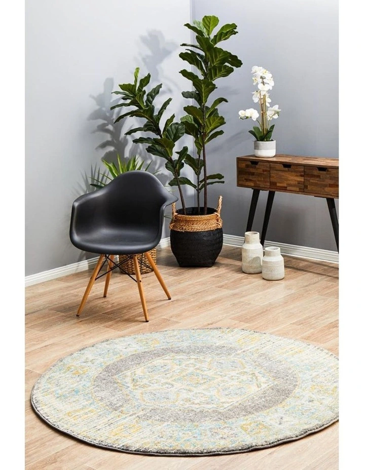 Century 944 Grey Round Rug 5 Century 944 Grey Round Rug - Image 3