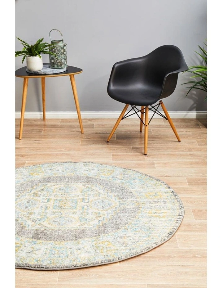 Century 944 Grey Round Rug 6 Century 944 Grey Round Rug - Image 4