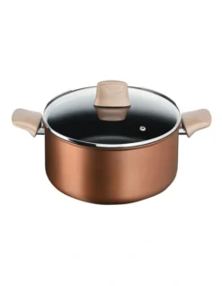 Tefal Eco Respect Induction Non-Stick Stewpot 24cm Lid In Bronze