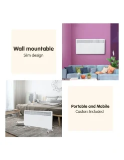 Levante 2400W Electric Panel Heater Wifi Thermostat Castors NDM-24WT -Furniture Series Store 931839850 3 720x928