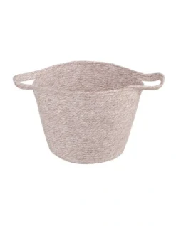 Cotton Rope String Carry Handles Storage Baskets 2 Piece In Taupe -Furniture Series Store 932281570 3 720x928