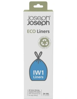 Joseph Joseph Eco Liners Recycled Bin Liners 24-36L 20 Pack In Grey
